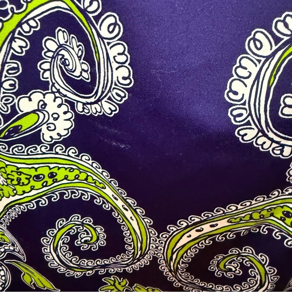 London Times Women’s 8 Sleeveless Sheath Dress Navy Blue Green Paisley Floral - Picture 3 of 8
